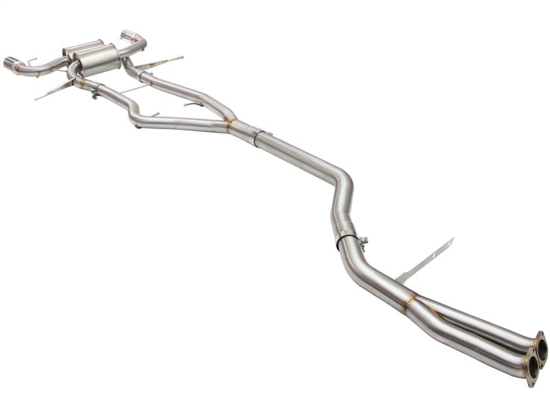 aFe MACHForce XP SS-304 Polish Tip 3.0in-2.5in Dia Cat Back Exhaust 11-13 BMW 335i (E90/E92) 3.0L aFe