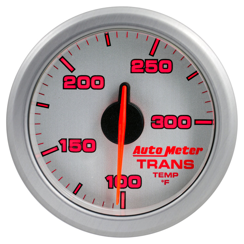 Autometer Airdrive 2-1/6in Trans Temperature Gauge 100-300 Degrees F - Silver 9157-UL
