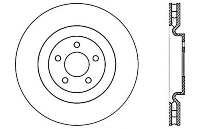 StopTech Slotted & Drilled Sport Brake Rotor - eliteracefab.com