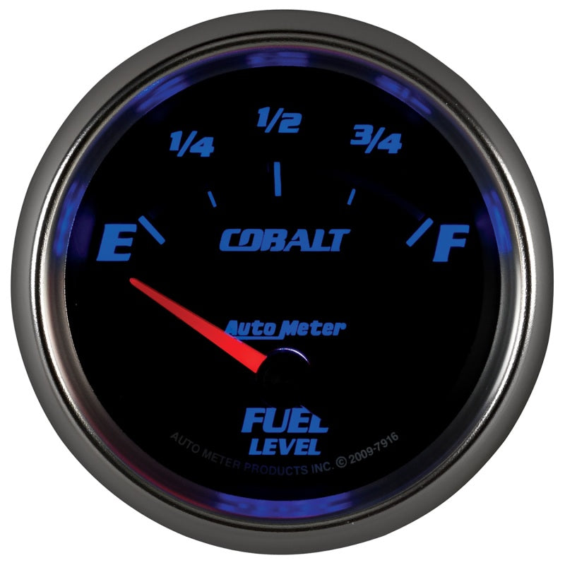 Autometer Cobalt 66.7mm 240-33 ohms Short Sweep Electronic Fuel Level Gauge 7916