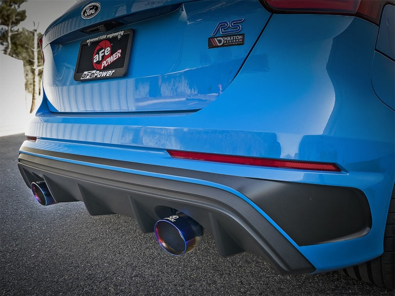 aFe Takeda 3in 304 SS Cat-Back Exhaust System w/ Blue Flame Tip 16-18 Ford Focus RS I4-2.3L (t) aFe