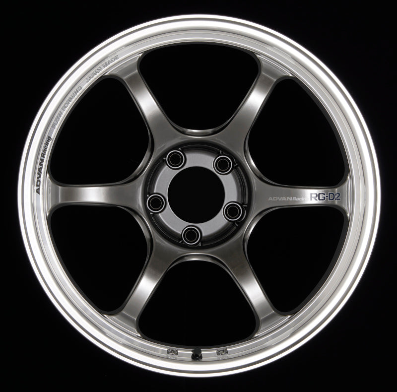 Advan YAT8J22WHB RG-D2 18x9.5 +22 5-120 Machining & Racing Hyper Black Wheel