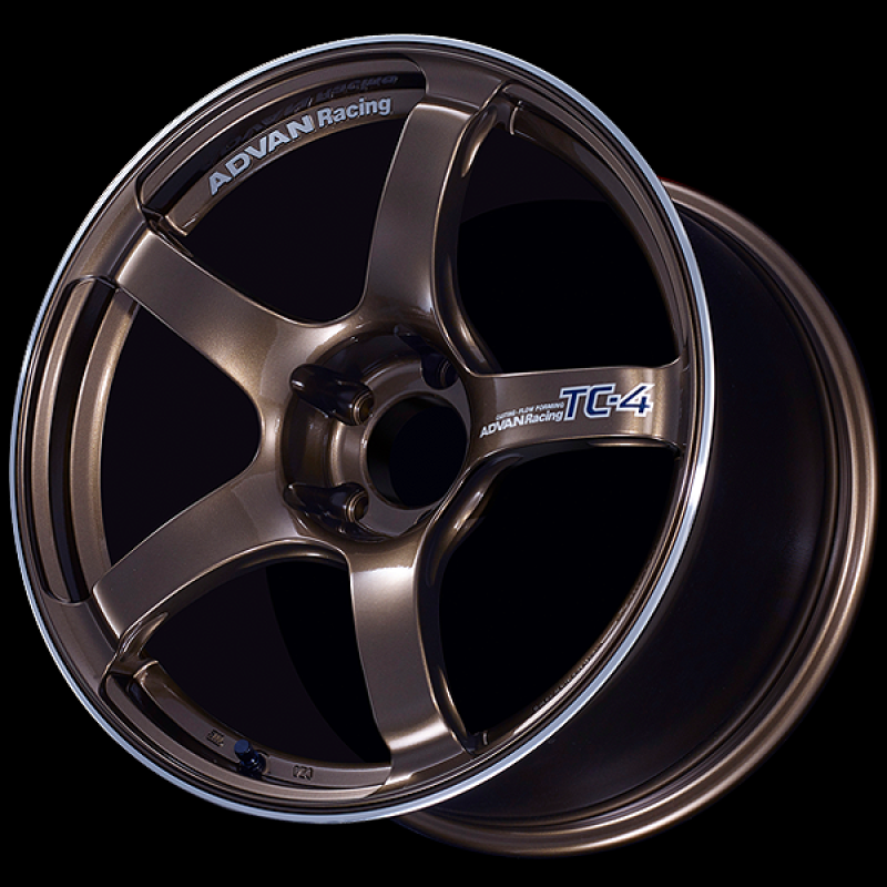Advan YAD7I63EUAR TC4 17x9 +63 5x114.3 Racing Umber Bronze and Ring Wheel