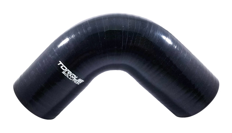 Torque Solution 90 Degree Silicone Hose Elbow for 2" Black Universal - TS-CPLR-90D2BK