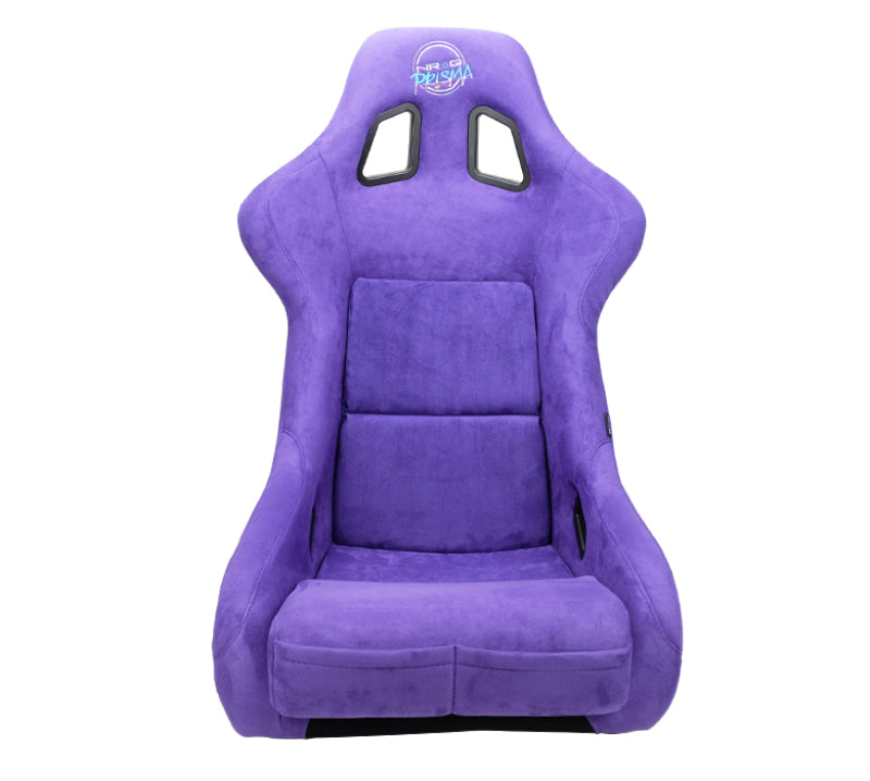 NRG FRP Bucket Seat PRISMA Edition W/ pearlized Back Purple Alcantara - Large - FRP-302PP-PRISMA