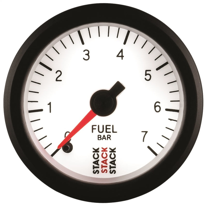 Autometer Stack 52mm 0-7 Bar M10 Male Pro Stepper Motor Fuel Pressure Gauge - White ST3355