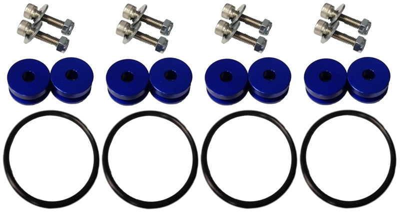 Torque Solution Billet Bumper Quick Release Kit Combo (Blue) for Universal - TS-UNI-026BLc
