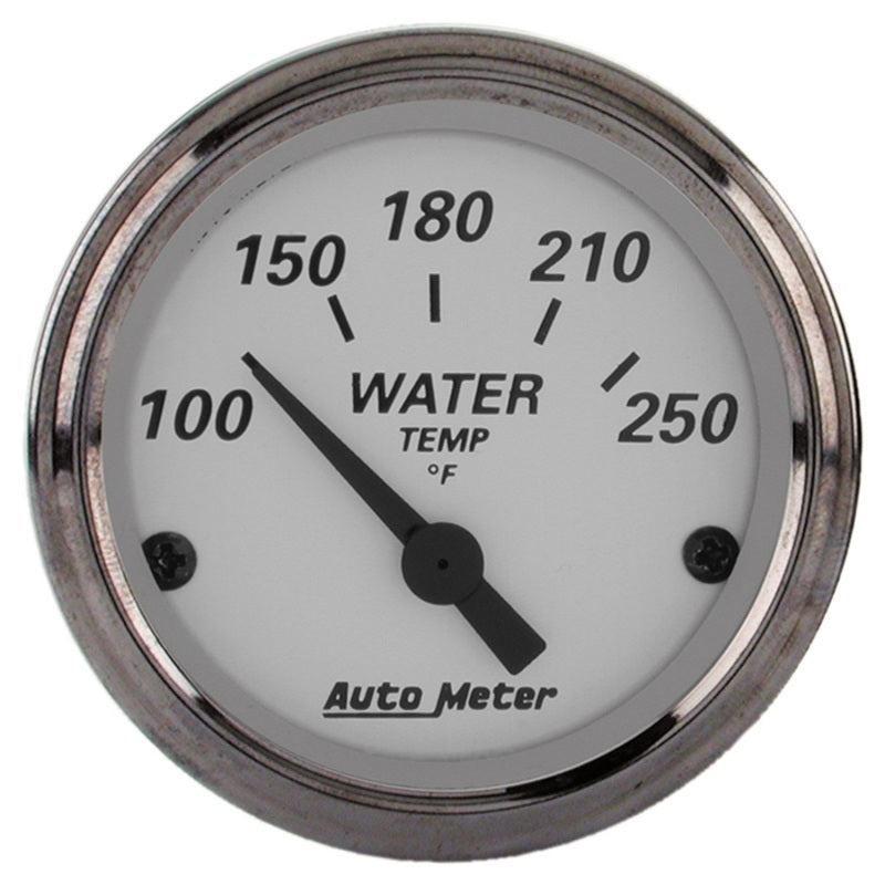 AutoMeter Gauge Water Temp 2-1/16in. 250 Deg. F Elec American Platinum 1938