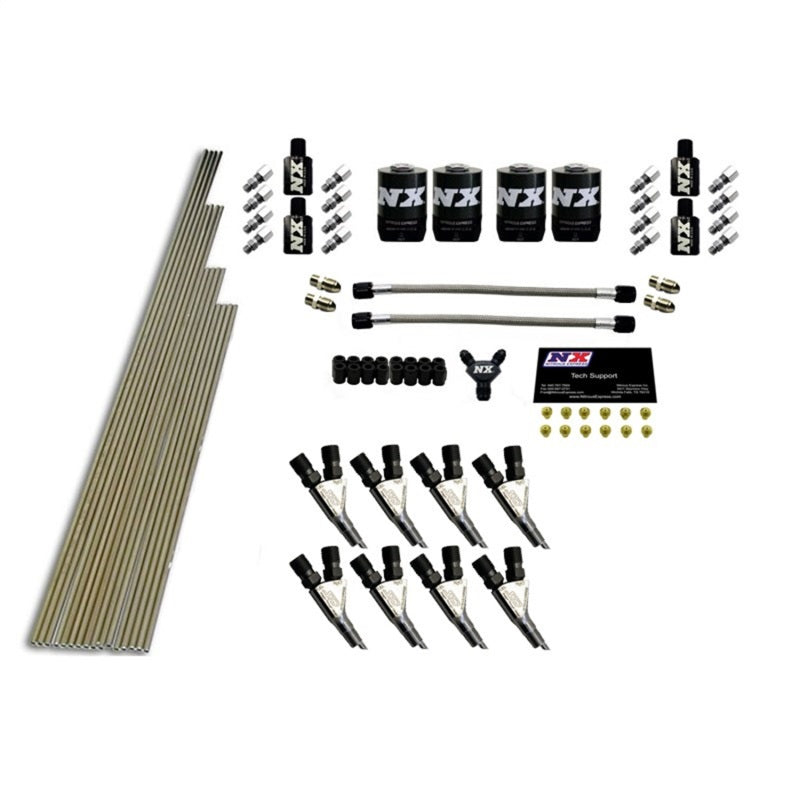 Nitrous Express 8-Cyl Std Nozzle Intake Plumbing Kit (Incl.. All Hardware), part 13384