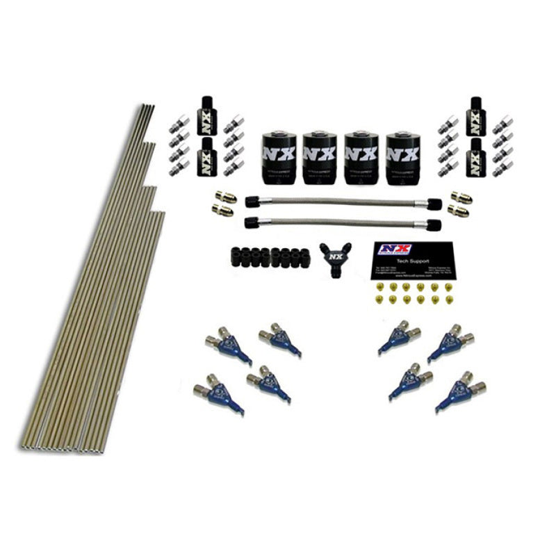 Nitrous Express 8-Cyl Piranha Nozzle Intake Plumbing Kit (Incl.. All Hardware) - 13386