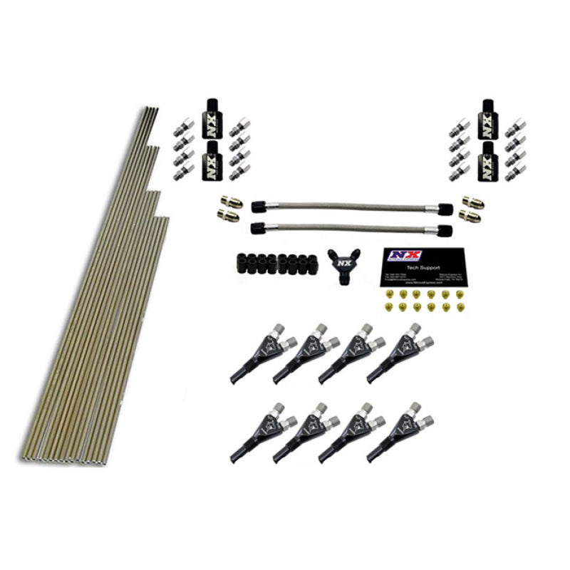Nitrous Express 8-Cyl Shark Plumb Kit No Solenoids W/ 300 HP Jets, Incl. Hardware, part 13389