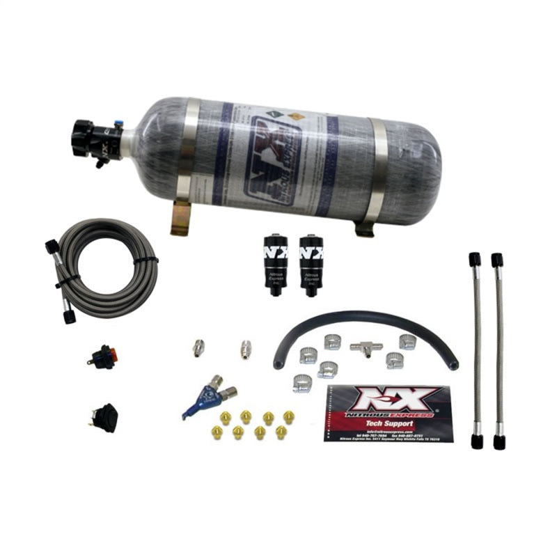 Nitrous Express Hitman EFI Single Nozzle Piranha System (35-75 HP ) w/ Composite Bottle - 20001-12