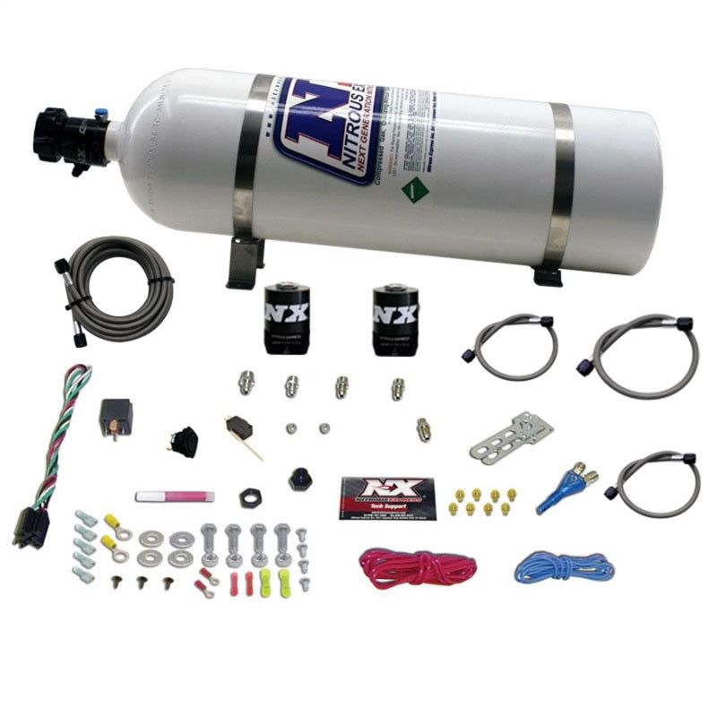 Nitrous Express Ford EFI Race (100-150-200-250 HP) Single Nozzle w/ 15 lb Bottle - 20113-15