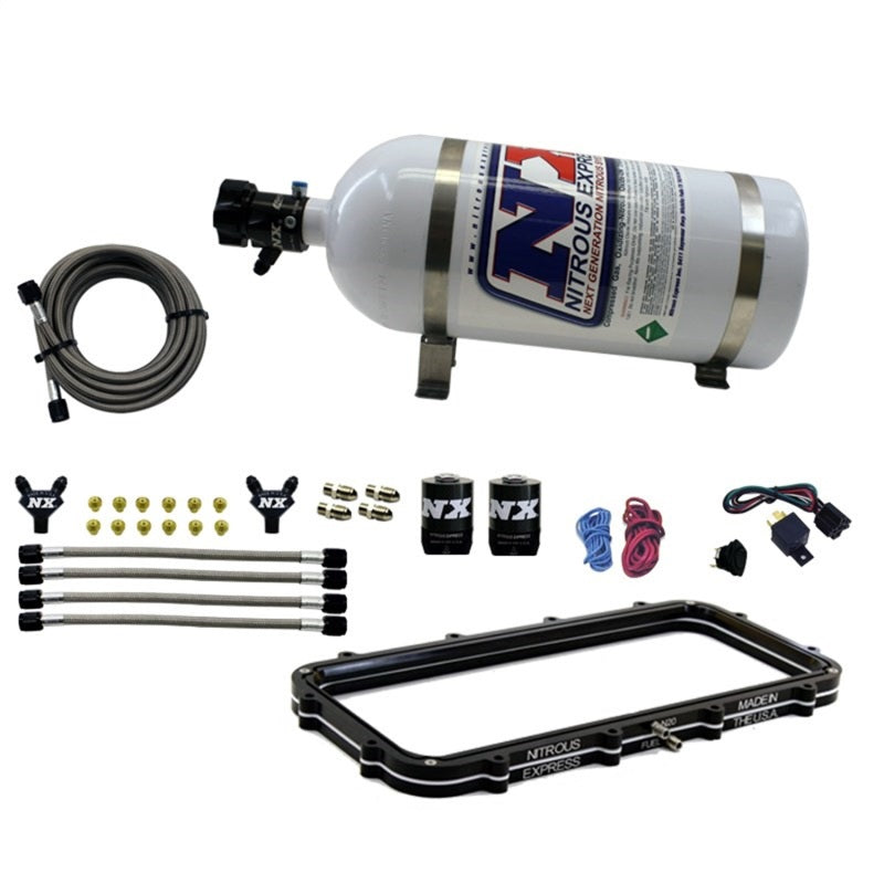 Nitrous Express Holley High Ram Plenum Plate System w/ 5 lb Bottle - 20940-05