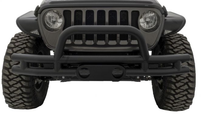 Rampage 2007-2018 Jeep Wrangler(JK) Double Tube Bumper Front - Black - eliteracefab.com