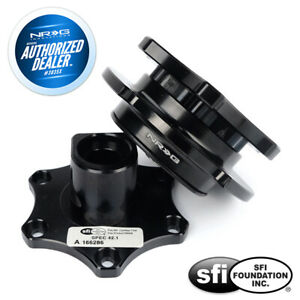 NRG Quick Release SFI SPEC 42.1 - Shiny Black Body / Shiny Black Ring - eliteracefab.com