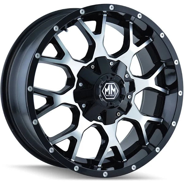 Mayhem 8304 Delta 17x9 / 6x139.7 BP / 0mm Offset / 106mm Hub Matte Gunmetal w/ Matte Black Lip Wheel Mayhem