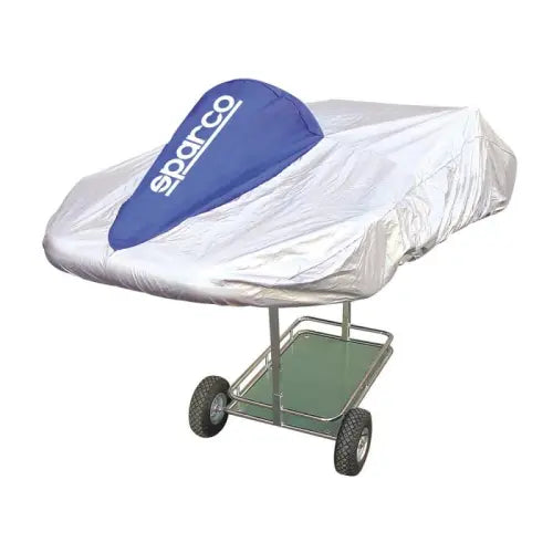 Sparco Kart Cover Silver/Blue - eliteracefab.com