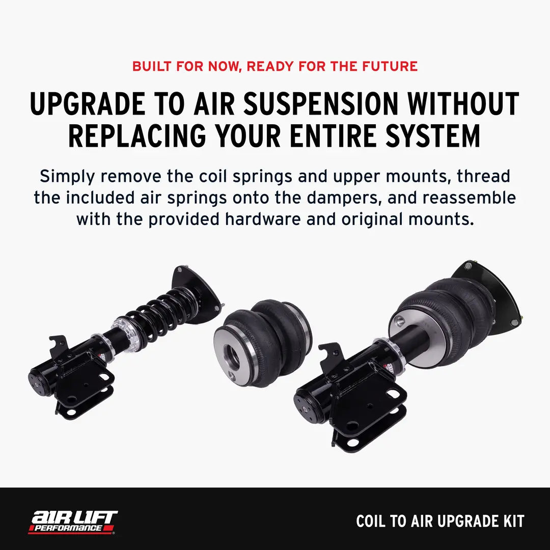Air Lift Coil to Air Upgrade Kit installed on performance vehicle suspension