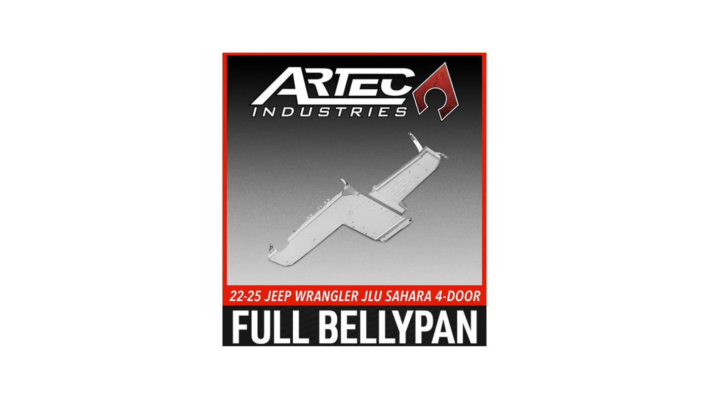 Artec JL Full Bellypan (Aluminum) kit for 2022–2025 Jeep Wrangler JLU 392 with brackets, crossmember, and hardware – SKU JL4112.