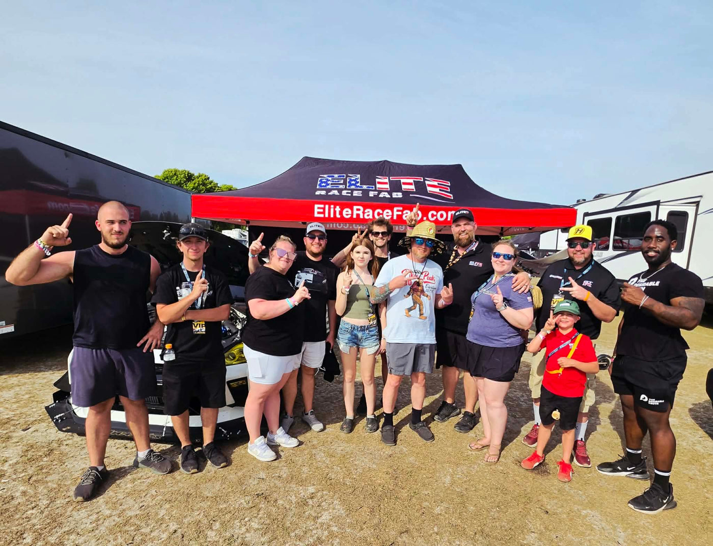Elite Race Fab booth team at Gridlife South Carolina at Carolina Motorsports Park