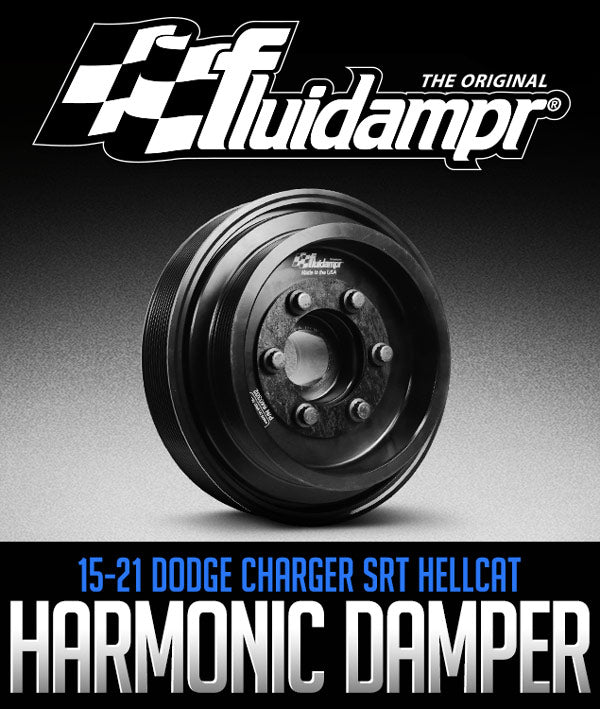 Fluidampr 840302 Harmonic Damper for Dodge Charger and Challenger SRT Hellcat 6.2L engines. Premium vibration protection and performance enhancement.