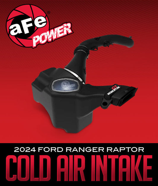aFe Power Momentum GT Cold Air Intake System for 2024 Ford Ranger Raptor – Pro 5R Air Filter, Heat-Resistant Housing