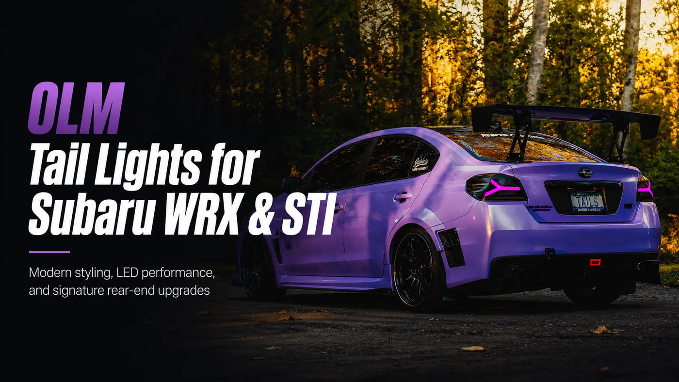 OLM tail lights for Subaru WRX and STI banner
