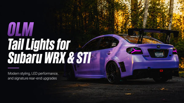 OLM tail lights for Subaru WRX and STI banner