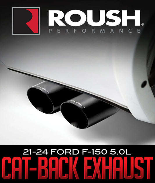 Upgrade your 2021-2024 Ford F-150 5.0L V8 with Roush's Side Exit Cat-Back at Elite Race Fab