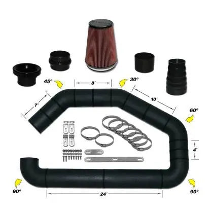 Airaid intake components including tubes couplers adapters and replacement intake parts