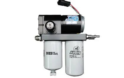 AirDog fuel air separation system for diesel truck fuel filtration and delivery upgrades