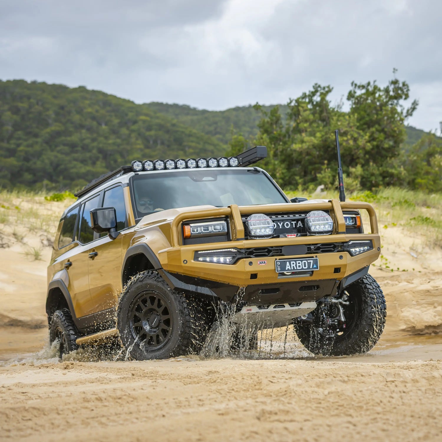 ARB bull bars for trucks Jeeps SUVs off-road vehicles front-end protection recovery and lighting mounts