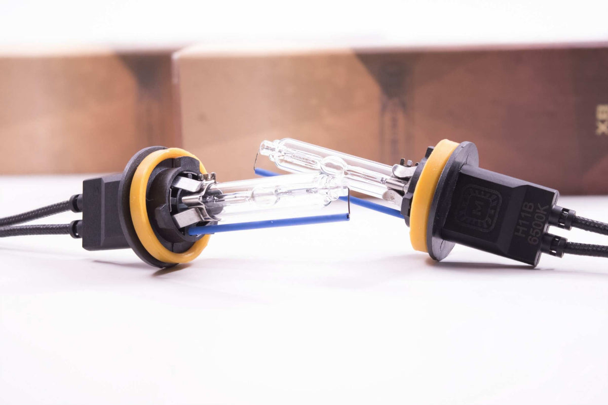 High output LED headlight replacement bulb set with aluminum heat sink at Elite Race Fab