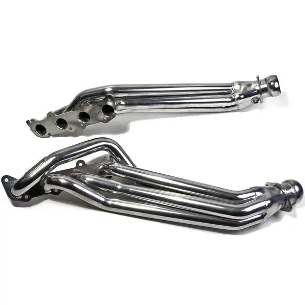 BBK shorty and long tube headers for Mustang Camaro Challenger Charger Ram F-150 Silverado Jeep and performance vehicles