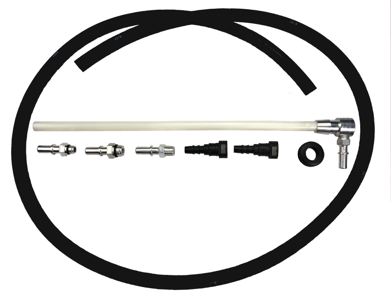 DieselRx glow plugs with AirDog fuel fittings, wiring, and installation hardware