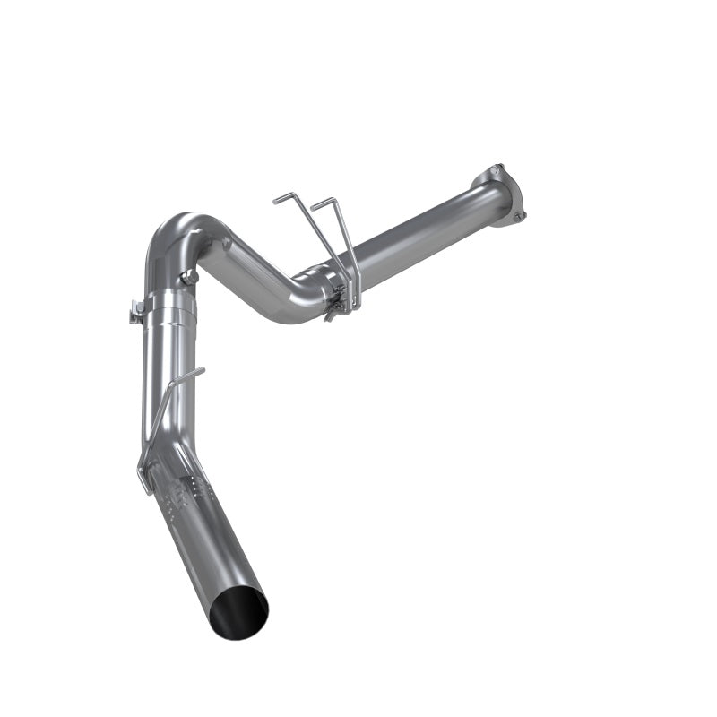 Mandrel-bent stainless steel DPF-back diesel exhaust system with large polished tip at Elite Race Fab