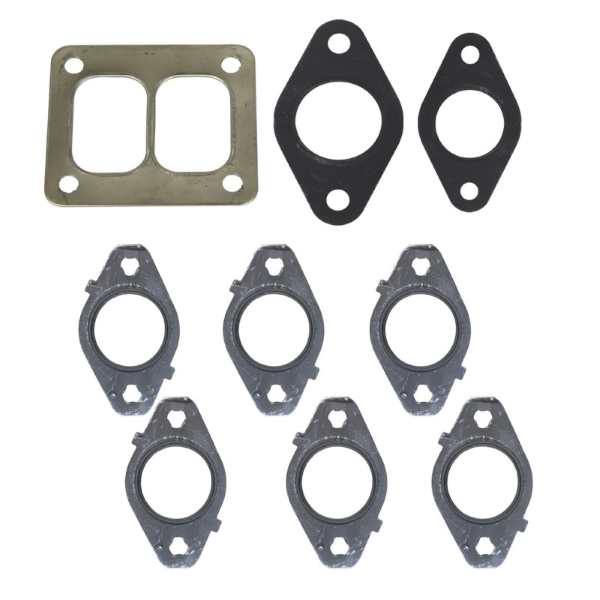Exhaust manifold, header, collector, flange, turbo, and exhaust gaskets for automotive replacement and performance applications