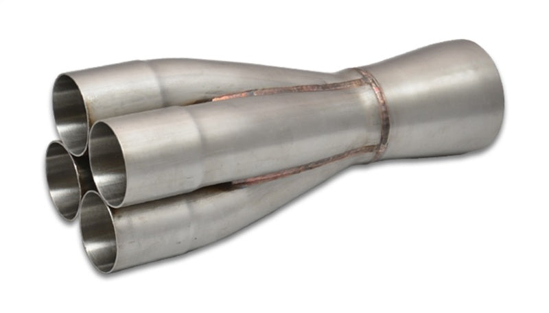 Stainless steel 4-into-1 exhaust merge collector and pipe transition adapters at Elite Race Fab