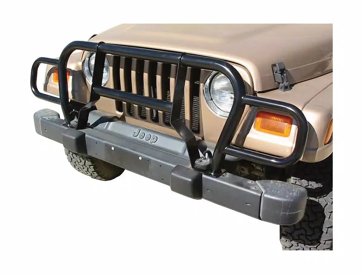 Heavy-duty grille guards and brush guards