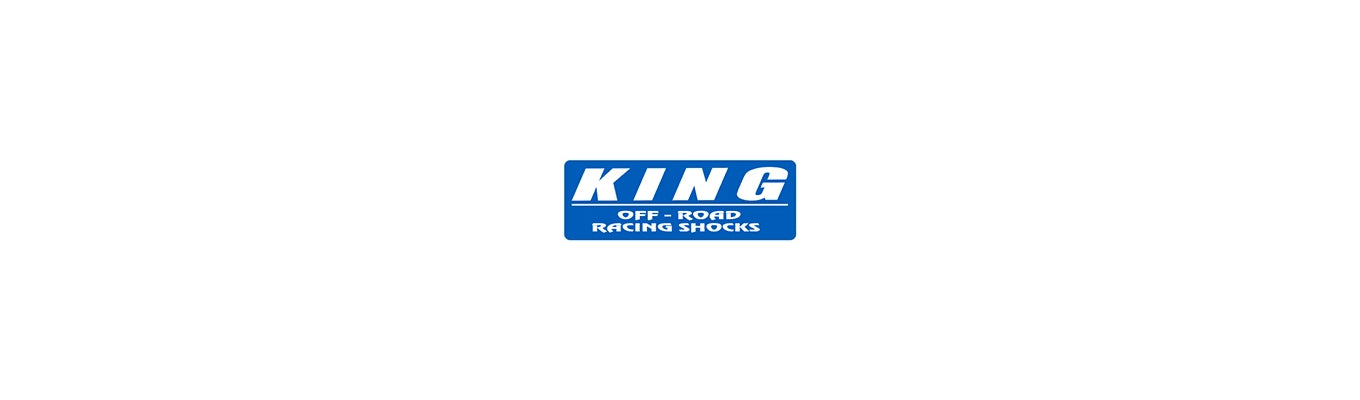 King Shocks logo featuring bold and modern typography with a crown-inspired design, symbolizing premium high-performance suspension systems for off-road and racing vehicles.
