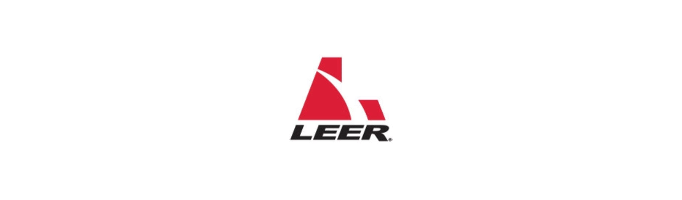 LEER Group logo featuring bold, professional typography with a distinct triangular emblem, symbolizing premium truck caps, tonneau covers, and accessories available at Elite Race Fab for enhanced utility and style.