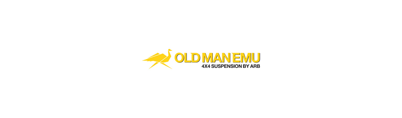 Old Man Emu logo featuring a stylized emu, representing robust and reliable suspension solutions for off-road and 4x4 vehicles