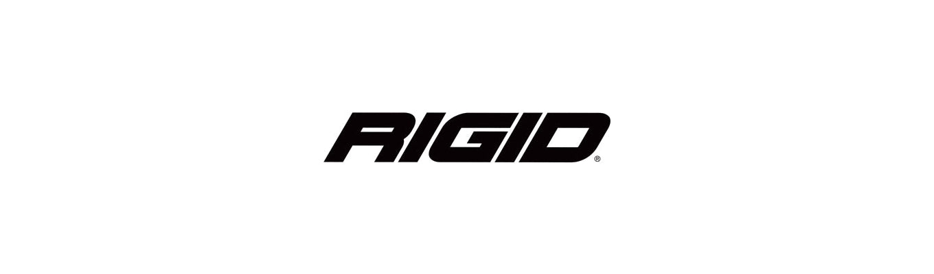 Rigid Industries logo, representing high-performance LED lighting solutions for off-road and on-road vehicles.