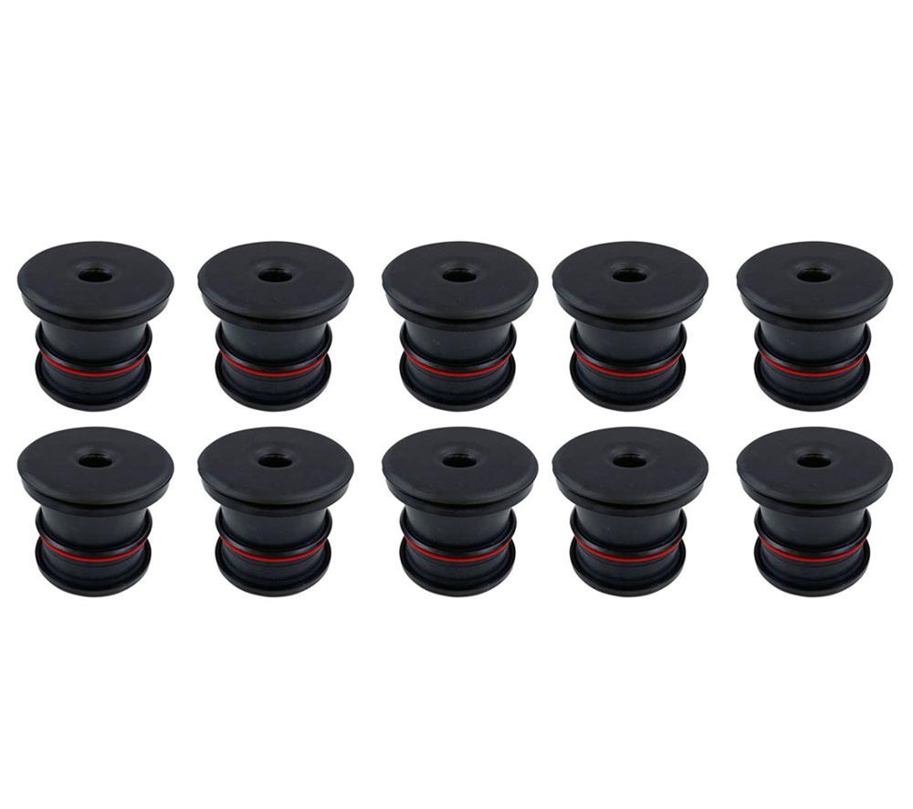 S&B Filters body mount kits for Ford Chevy GMC Ram trucks and SUVs silicone bushings steel caps