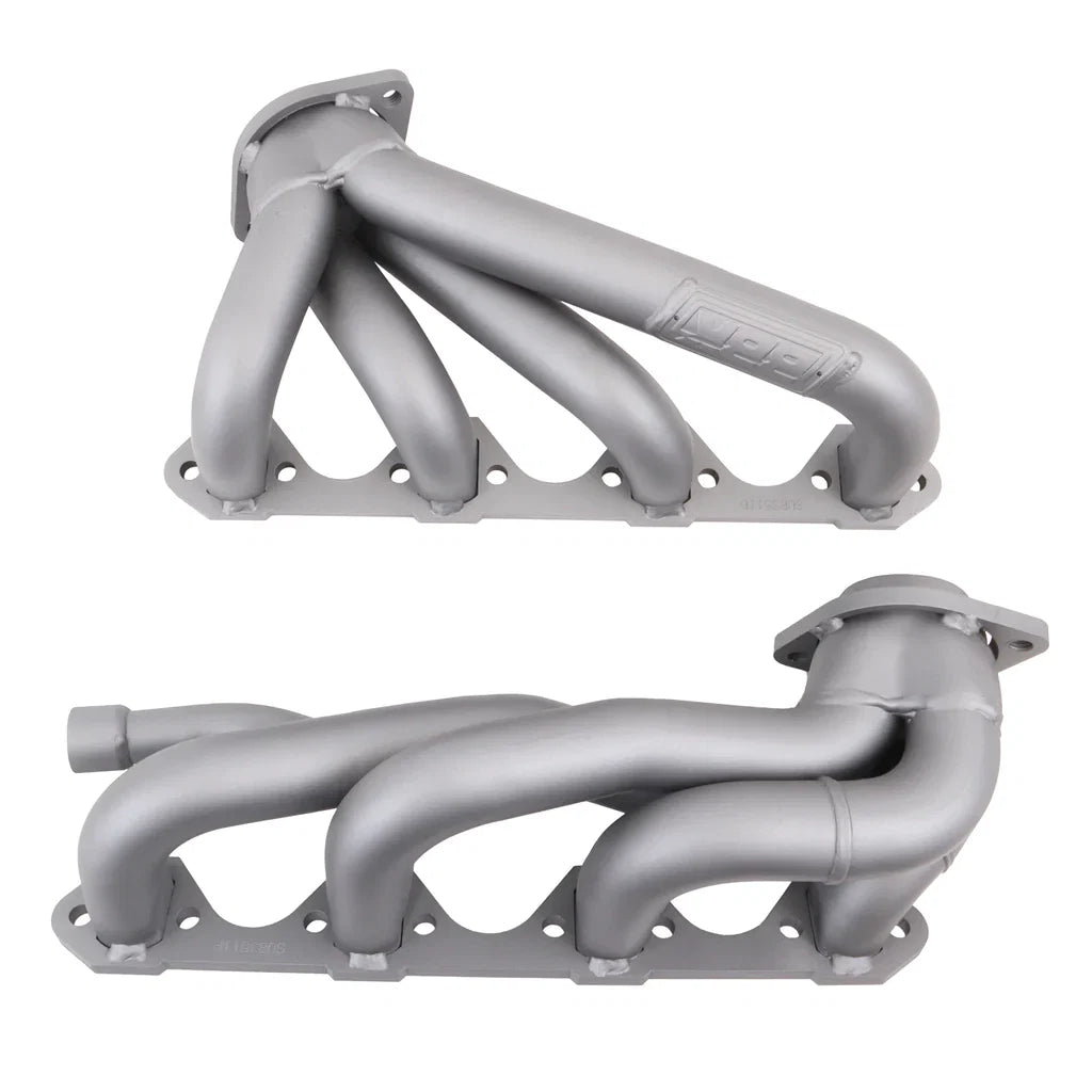 Performance ceramic coated shorty exhaust headers with laser cut flanges at Elite Race Fab