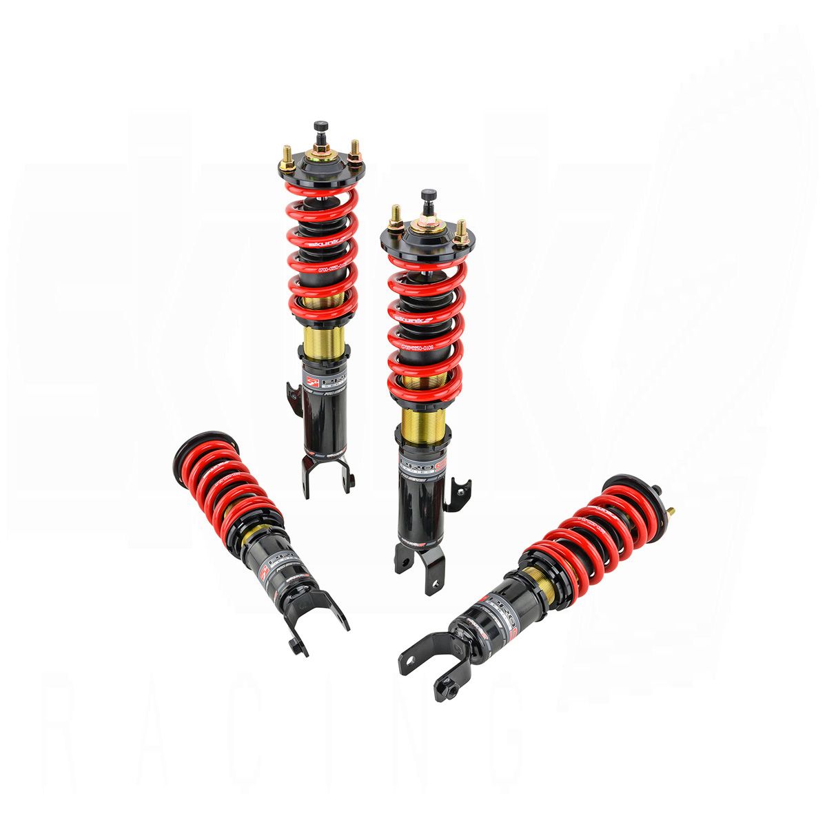 Skunk2 coilovers, adjustable camber kits, lower control arms, and suspension components