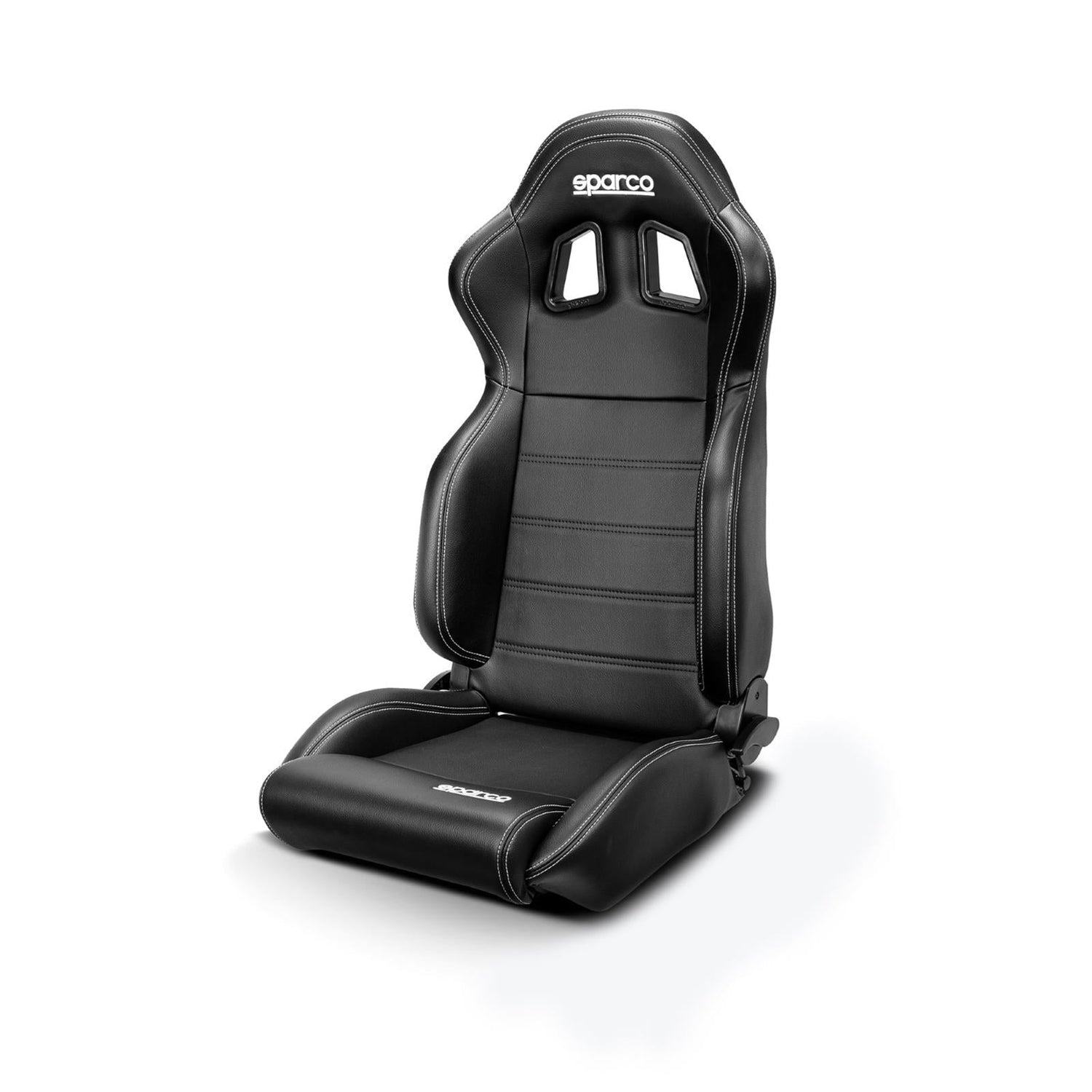 Sparco racing seat, seat bracket, steering wheel, hub adapter, and cockpit components