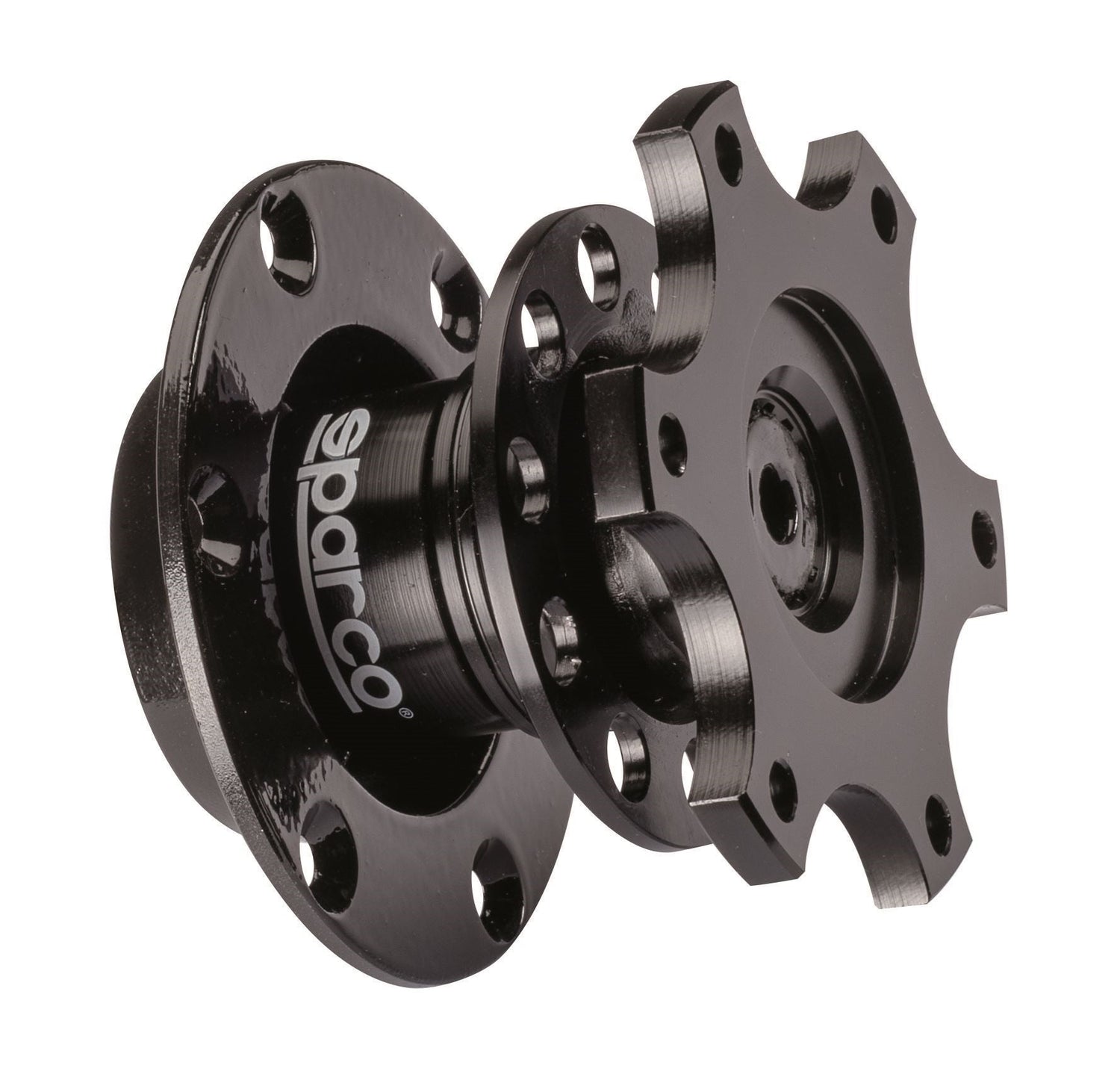 Sparco steering wheel hubs and accessories for aftermarket steering wheel installation