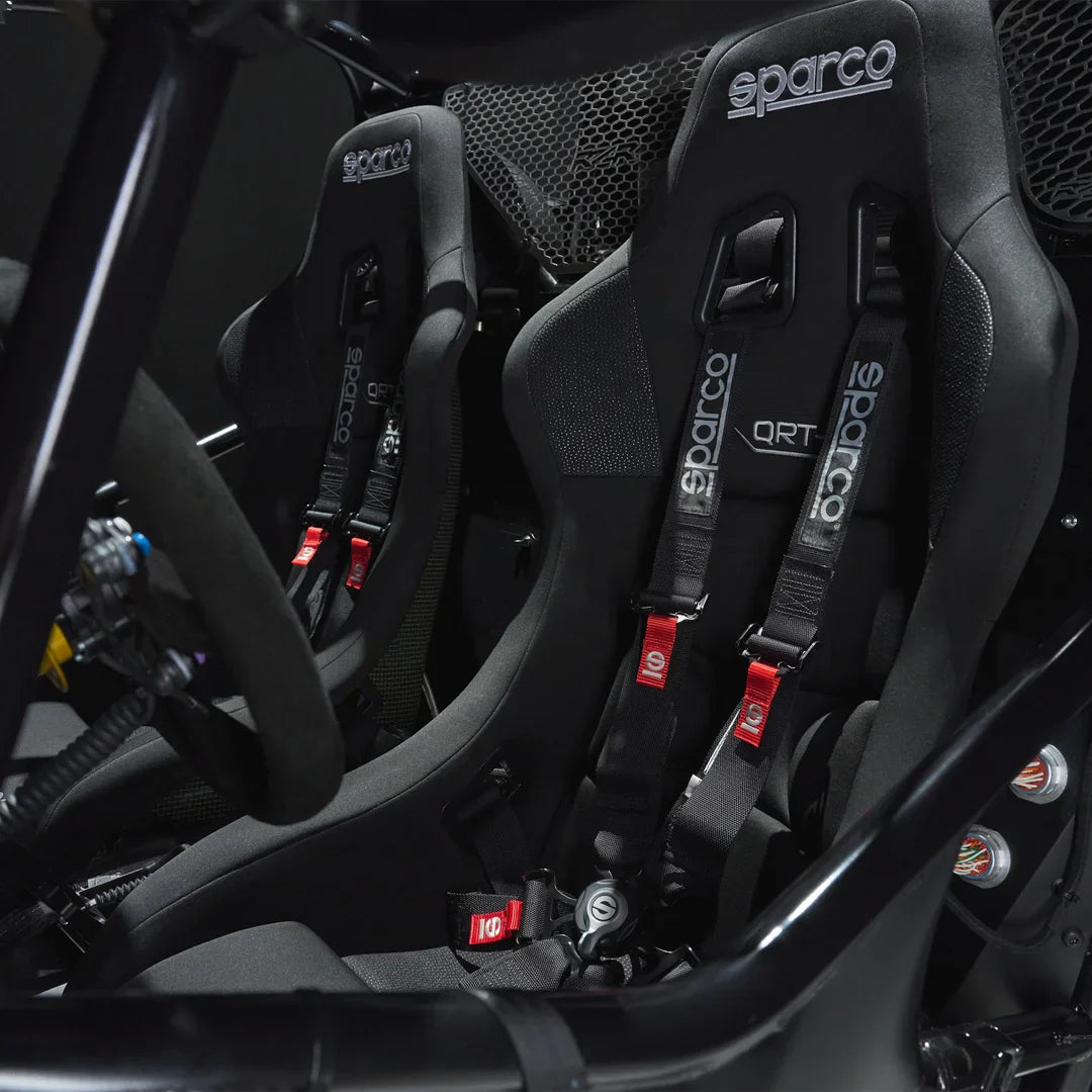 SPARCO logo, symbolizing premium motorsport safety equipment and high-performance automotive accessories.